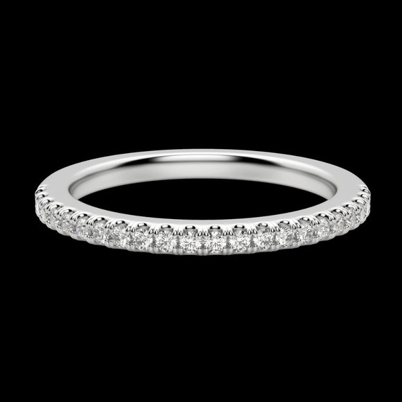 Petite Pavé Wedding Band - Picture 3 of 9